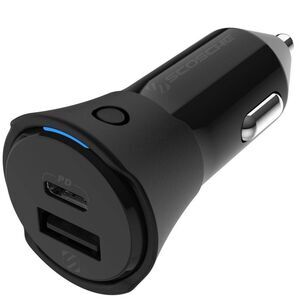 Open Box - Scosche -  32W USB-C / USB-A Car Charging and Item Lo Black